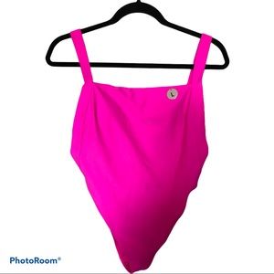 Forever 21 NWT Barbie pink one piece bathing suit